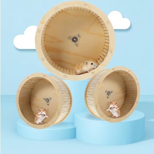 Roue pour hamster silencieuse en bois SOLUSTRE cage sans bruit - 5