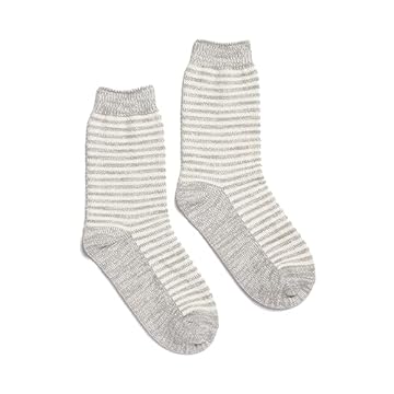 Joules Calzini caldi invernali da donna a righe, Grigio Marl, UK Size 4-8 (EU 37-42, US 6-10)