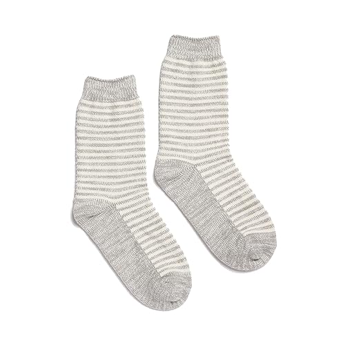 Immagine prodotto: Joules Calzini caldi invernali da donna a righe, Grigio Marl, UK Size 4-8 (EU 37-42, US 6-10)