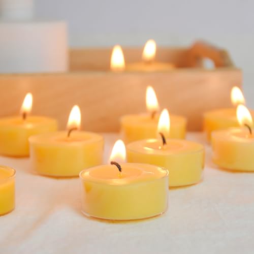 Telosma TBDIYA250 Pure Beeswax Tealight Candles thumb #2