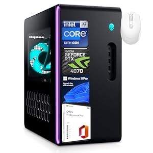 Alienware Aurora R16 Gaming Desktop PC, Intel 24-core i9-13900F (up to 5.6GHz), GeForce RTX 4070, 64GB DDR5 RAM, 2TB SSD, 2TB HDD, Wifi 6E, 12 USB Ports, Win 11 Pro & Microsoft Office Lifetime License