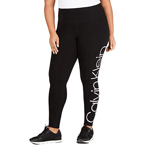 Calvin Klein Women's Legging Purple Plus Performance Black 1X