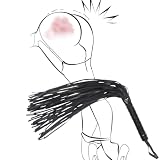 Schwarze Whip BDSM-Spielpeitsche Echtlederpeitsche Leder Peitsche Verführung des Partners Peitsche für Sklaven Sex Spielzeug Bondage Flogger Adult Sexspielzeug für Paare