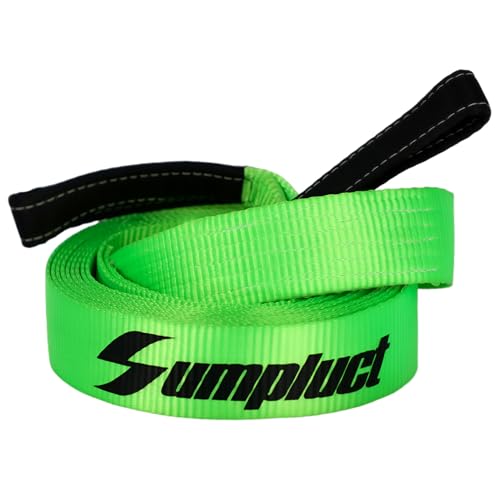 Tow Strap Heavy Duty 2' x 20 Ft,24,068 lbs Break Strength Reinforced Tree Saver Straps,Use for Emergency Towing Rope,Vehicles,Boats,Jet Ski,4x4 Off Road Tow Truck Camper Accessories Travel Essentials