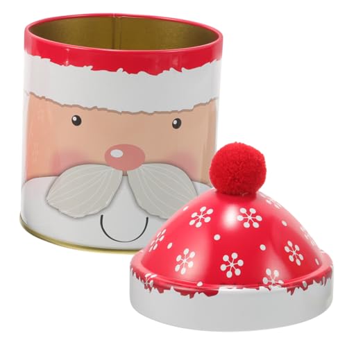 ZUNOXAZ Caja de Dulces Navideña con Pequeño de Almacenamiento y Snacks Metálico Decorativo y Decoraciones de Fiesta