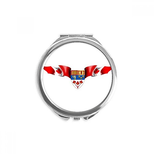 Miroir portable de poche emblème canada rond accessoire multicolore à la main