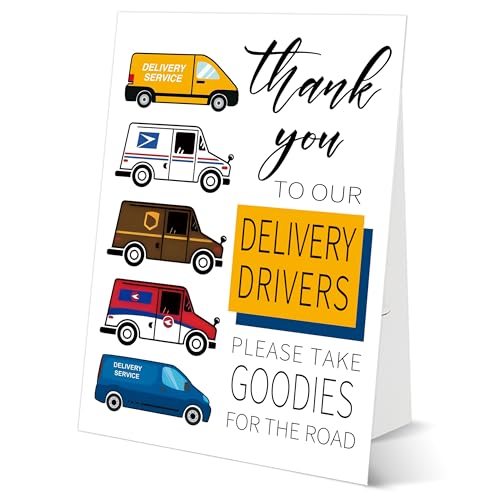 Delivery Driver Snack Station Sign Delivery Drivers Thank You Tabletop Signs Include One 811 Signs with Holder Deliverys Driver Snack Decor Thank You Decorations - EN07