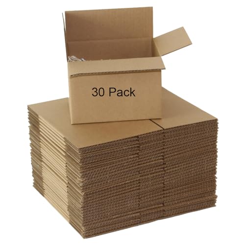 Image of 30 Packs 7x5x5 Shipping Boxes for Small Business, Corrugated Cardboard Boxes Bulk for Shipping Packing Mailing