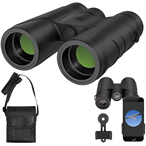 10x42 Binoculars for Adults Anbte High Power Compact Binoculars Include Phone adapter Carrying Bag for Bird Watching, Hunting, Travel Easy Focus, Waterproof BAK4 Prism Lens FMC Coating Clear Cover