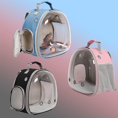 image for halinfer Small Bird Travel Backpack Carrier Cage, Backpack to Transpor