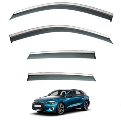WBWBB Deflectores Ventanillas Coche para Audi A3 Hatchback MK4-8Y 2021-2025, Cortavientos y Antilluvia Deflectores de Aire Protección Solar Accesorios Auto