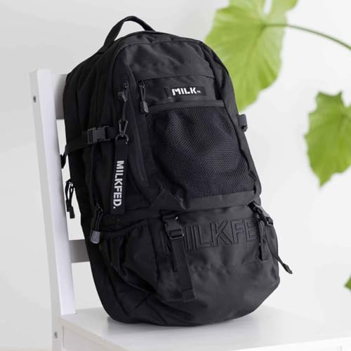 ミルクフェド NEO EMBROIDERY BIG BACKPACK BAR 3192048 BLACK
