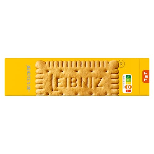 LEIBNIZ Butterkeks -30 % Zucker, 150 g, zuckerreduzierte Butterkekse, knusprige Kekse nur echt mit 52 Zähnen (1 x 150 g)