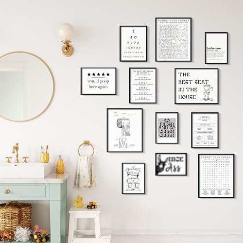 Lucky-Numen-Set-12-Funny-Bathroom-Decor-Farmhouse-Bathroom-Wall-Decor-Modern-Farmhouse-Bathroom-Decor-Funny-Wall-Decor-Bathroom-Humor-Wall-Decor-Toilet-Decor-Bathroom-Wall-Art-8×10-UNFRAMED Lucky Numen Set 12 Funny Bathroom Decor Farmhouse Bathroom Wall Decor Modern Farmhouse Bathroom Decor Funny Wall Decor Bathroom Humor Wall Decor Toilet Decor Bathroom Wall Art 8×10 UNFRAMED