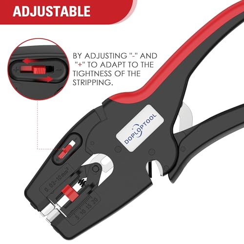 Automatische Abisolierzange, Abisolierwerkzeug mit Schneid- und 2-in-1-Funktion, S Selbstjustierende Abisolierzange für Elektrik, Automobil, Elektronik [AWG 32-7]