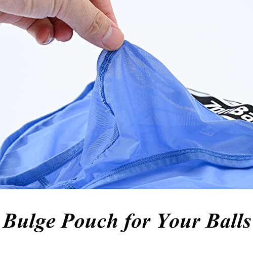 ZONBAILON Men’s Bulge Enhancing Transparent Underwear See Through Mesh Big Balls Pouch Sexy Underwear Briefs Pack2