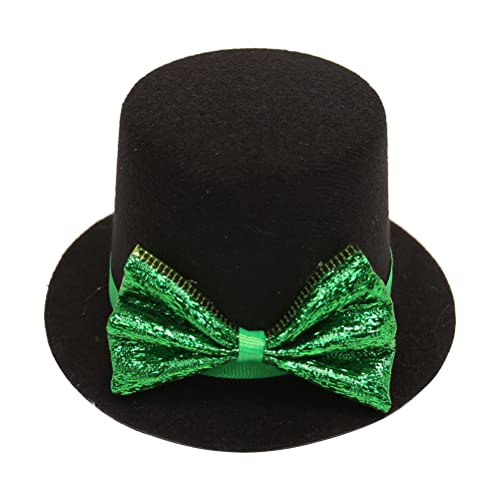 Luozzy St Patricks Day Hats Men Women St. Patrick's Day Bow Tie Green Top Hat Green St. Patricks Day Party Favor Accessories Green Christmas Tree Topper Hat #TOP25