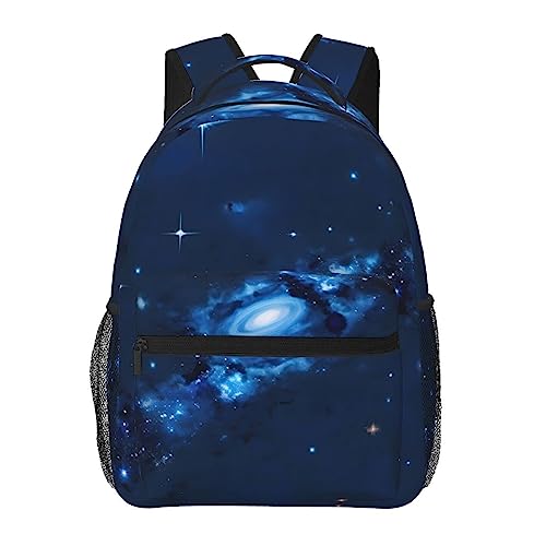 Sac à dos de voyage mixte grand compartiment imprimé bleu