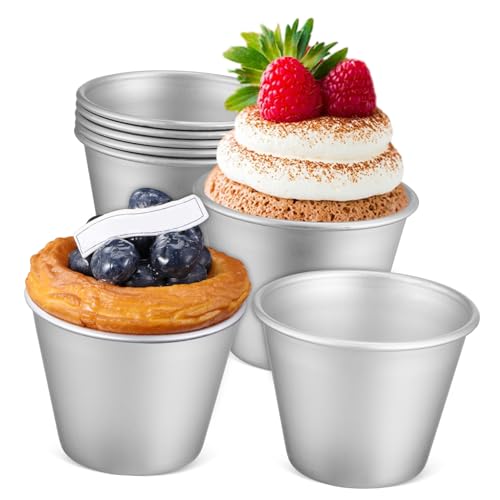 PEPLAYTAL 8 piezas Moldes para Cupcakes de Reutilizables para Hornear Muffins Pudines y Postres Aptos para Uso Doméstico y Fiestas