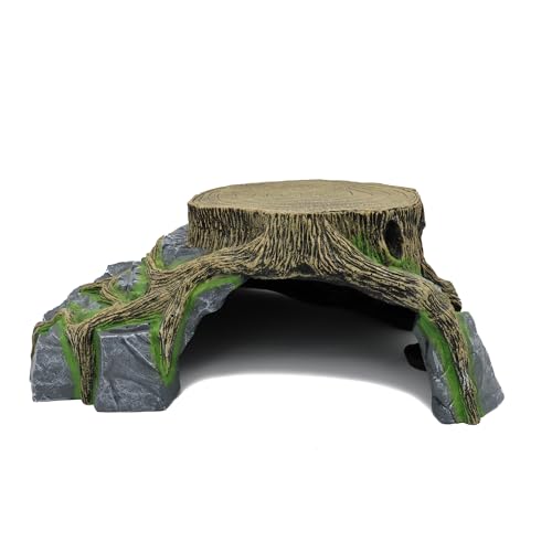 image for JIHAQUA Extra X Large Resin Reptile Tank Hideouts Cave Habitat Decor f