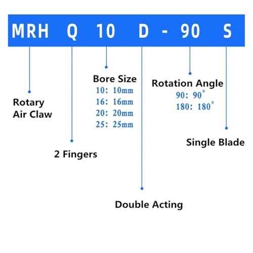 Vérin pneumatique rotatif MRHQ20 pour préhenseur angulaire robotique