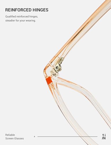 TIJN Blue Light Blocking Glasses for Women Men TR90 Frame Square Nerd Eyeglasses Anti Blue Ray Computer Screen Glasses
