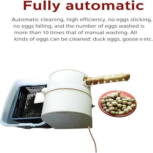Automatic Egg Washer Machine, Electric Egg Washer Machine,Egg Cleaning Equipment,with Roller Brush, for Chicken Duck Goose Egg