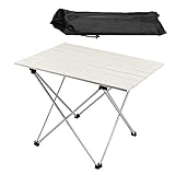 Lychee Mesa de camping portátil al aire libre, mesa plegable, de aluminio, pequeñas mesas de camping, fáciles de...