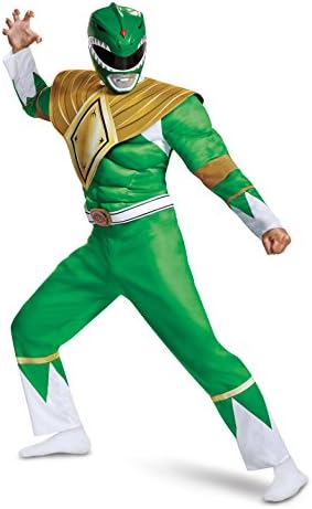 Disguise Men's Green Ranger Classic Muscle Adult Costume