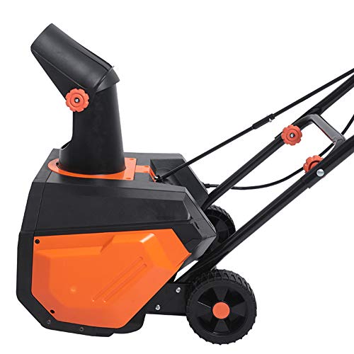 Hattomen Snow Thrower, 18 Inch Electric Snow Blower, 13 Amp, Steel Auger, 180° Rotatable Chute, Overload Protection - Image 3