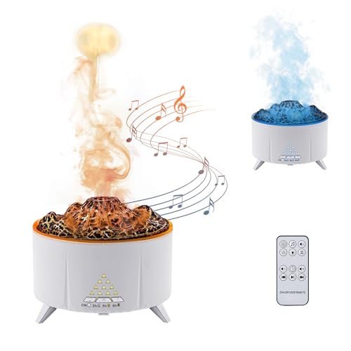Mcbazel Humidificador en Forma de Volcán con Altavoz Bluetooth, H...