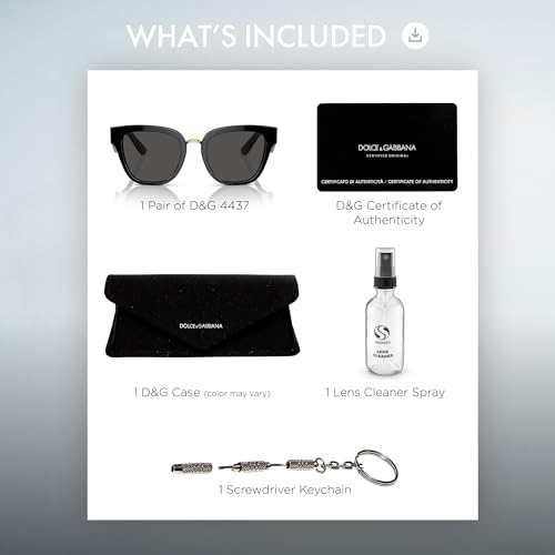 Dolce and Gabbana DG4462 Lettering Logo Acetate Sunglasses With Eyewear Kit Bundle - High Bridge Fit - Womens Designer Sun Glasses3