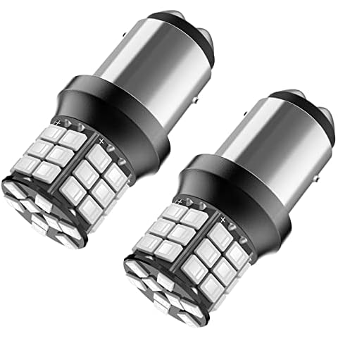 Serundo Auto 1157 Led Bulb, Super Bright 12V 24V 39-SMD 2057 2357 7528 BAY15D 2057A 1157A LED Bulbs for Brake Tail, Parking Lights, Pack of 2pcs Red Color Cover