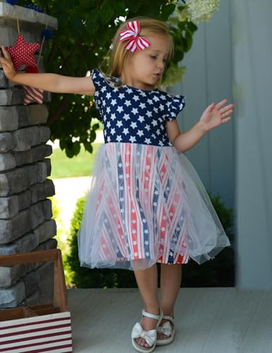 Image of Arshiner Toddler Tutu Dress Little Girls Fluffy Summer Dresses Casual Party Tulle Sundress for Kids 2-6Y