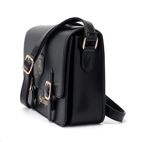 Image of MINISO Harry Potter Preppy Style Crossbody Bag for Women, Lightweight Travel Shoulder Bag, Sling Bag (Black)