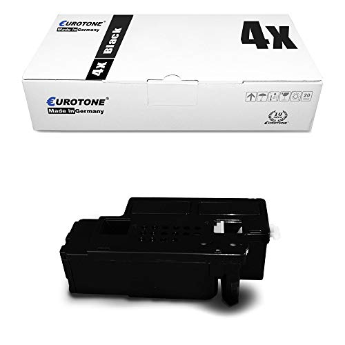Toner Xerox 6022 6027 Eurotone Noir Haute Densité pour Textes Nets Lot de 4