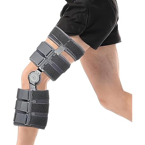 SENTEQ Knee Brace ROM Adjustable Post Op Knee Support Orthosis Immobilizer Protector for Left Leg and Right Leg, Both Men and Women Cover