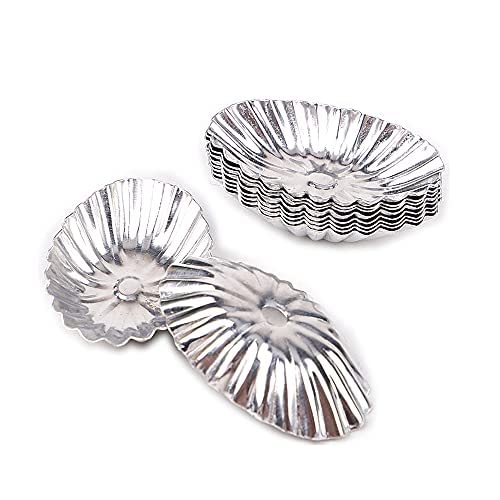 LoBake 10pcs per lot Various Wavy Fluted Edge Round Flower Oval Boat Shape Aluminium Tart Mould Jelly Pudding Cup Mold Pans DIY Baking Tools (V64)