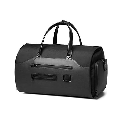 OZUKO Bolsa Porta Trajes, 4 en 1 Multiuso como Mochila, Bolsa Duffels de Gimnasio con Compartimento de Zapatos, Garment Portatraje Ideal para Negocios Hombres Mujeres (Negro 1)