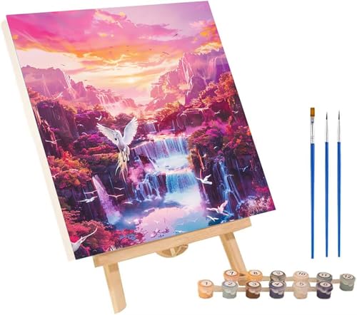 馬 数字油絵 DIY Paint by Numbers for Adults 風景 数字塗り絵 キット 大人用 初心者向け、 ペイントバイナンバー 大人のクラフト Paint by Numbers ホームウォールデコレーション用 誕生日プレゼント女性 10