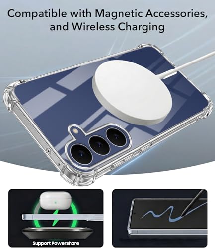 Image of Jkobi Shockproof Crystal-Clear Back Cover for Samsung Galaxy S25 FE (Magsafe Wireless Support | Drop & Camera Protection | Hard Polycarbonate)