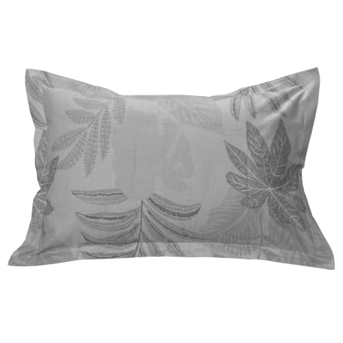 Image of Huesland by Ahmedabad Cotton 144 TC Bedsheet for Single Bed with 1 Pillow Cover | Dim Grey, Dark Grey & Light Grey