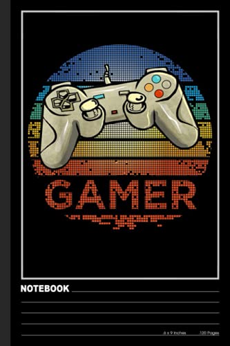 Retro Gamer Video Game Player Notebook: Lined Ruled 120 pages (6 x 9). Notebook Journal for Video Game Fans and Gamer School Students image 2