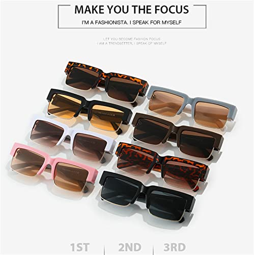 willochra Fashion Wide Leg Sunglasses For Women Vintage Flat Rectangle Y2k Sun Glasses Men Black Gradient Hip Hop Eyewear3