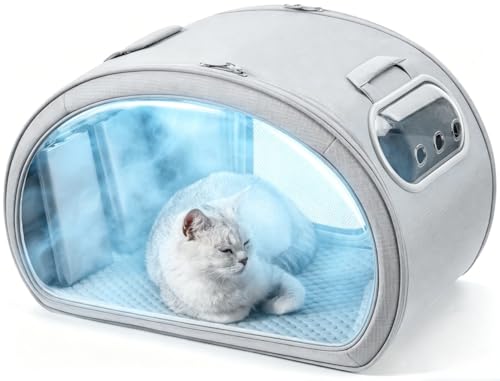 Pecute Cooling Dog House with Cooling Mat for Small Dogs Cat Bed M Gray
