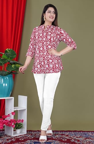 Image of FebQ Printed Shirt Style Top for Women