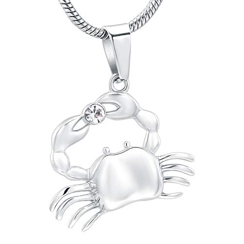 Pendentif souvenir pour animal de compagnie en forme de crabe collier pour cendres humaines