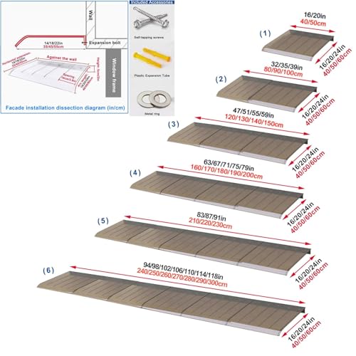Auvent de porte transparent résistant aux fortes pluies - 5