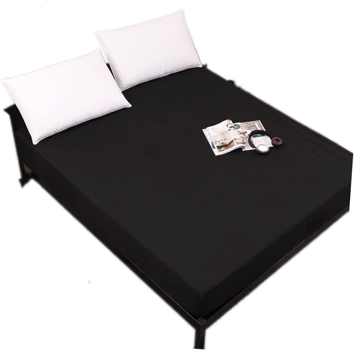 Mattress Cover Machine Washable Bed Protector for Urine Separation Care Soft and Comfortable Black