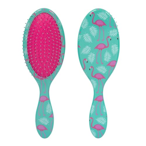 Hair Detangler: Wet-N-Dry Brush (Teal Flamingo)